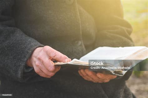 Grandmother Reads The Holy Scripture Bible Thinking Of God Power Of