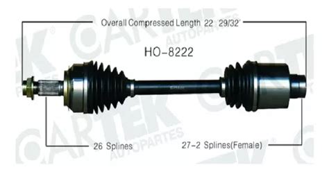 Flecha Homocinetica Completa Der Honda Civic 2006 2011 Std