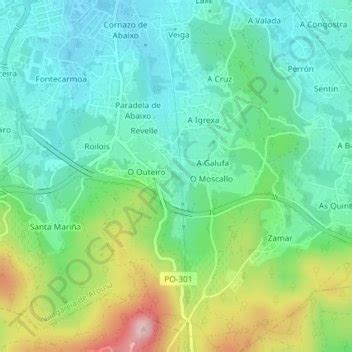 Mapa Topogr Fico Cornazo Altitude Relevo