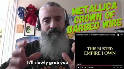 Metallica Crown Of Barbed Wire Lyric Video Old Fan Reacts Youtube