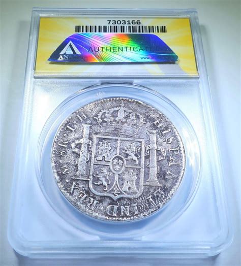 Anacs Shipwreck Spanish Mexico Silver Reales Colonial Dollar