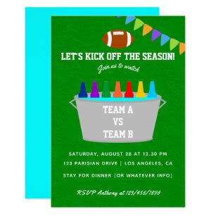 Kick Off Party Invitations | Zazzle