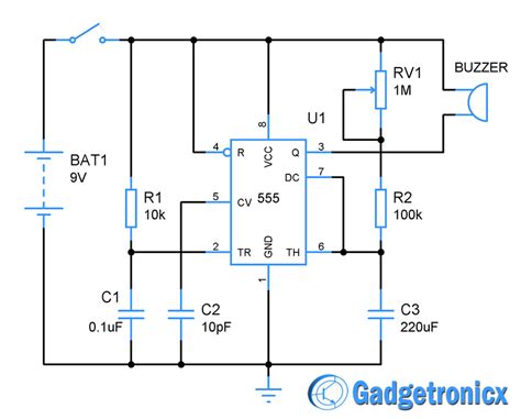 555 Circuit Diagram Alarm Low High