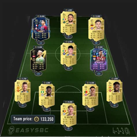 FIFAUTeam On Twitter Today S SBC Cheapest Solutions Marquee