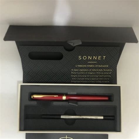 Jual Pulpen Parker Sonnet Original Red Colour Gt Klip Emas Shopee