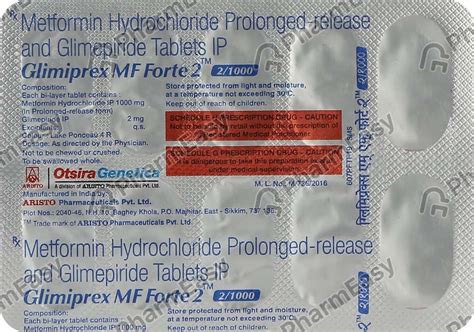 Glycomet Gp2 Forte Strip Of 10 Tablets Uses Side Effects Price