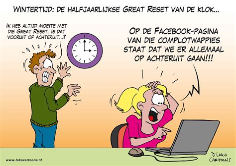 Wintertijd De Halfjaarlijkse Great Reset Van De Klok Loko Cartoons