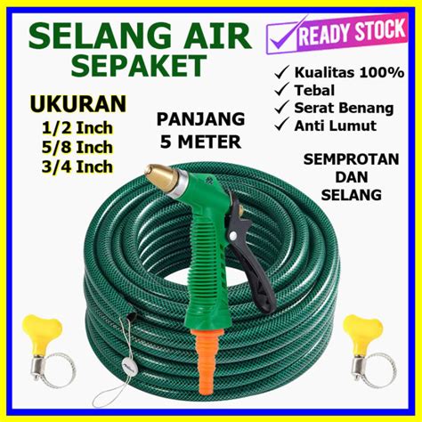 Promo Selang Air Inch Sepaket Semprotan Air Cuci Motor