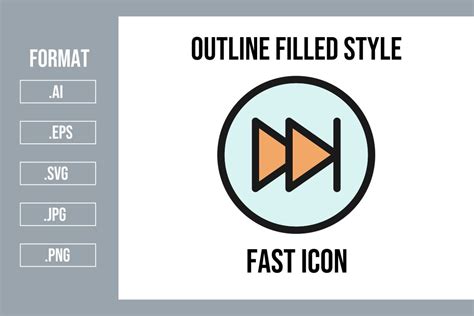 Fast Outline Filled Icon Graphic By Man00 · Creative Fabrica