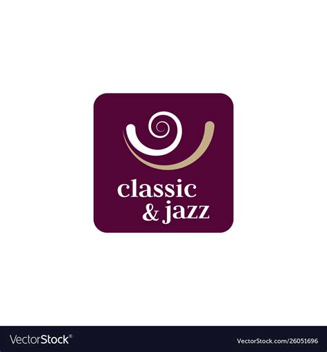 Classic music logo jazz music emblem Royalty Free Vector