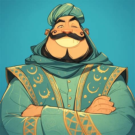 Premium Vector Moroccan Man Wearing A Djellaba As A Merchant