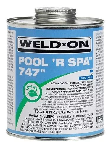 Pegamento Para Pvc 12 Lt Weld On 747 Azul Meses Sin Interés