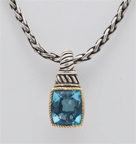 Stunning Effy Sterling Silverand Kt Yellow Gold Blue Topaz Etsy