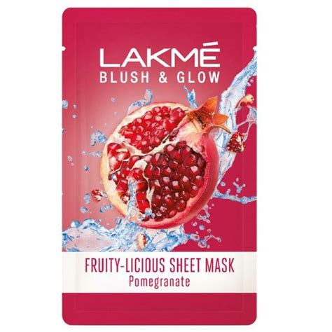 Lakme Blush Glow Fruity Licious Sheet Mask Pomegranate 20 Ml JioMart