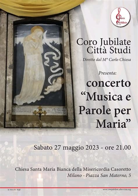 Concerto Coro Jubilate Sabato Maggio Ore Chiesa Santa