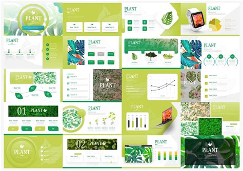 식물 PPT 템플릿 녹색 자연 테마 무료 샘플 다운 PPT 샘플
