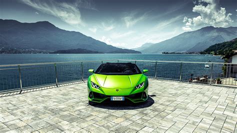 1280x720 2021 Green Lamborghini Huracan Evo Spyder Front 4k 720p Hd 4k