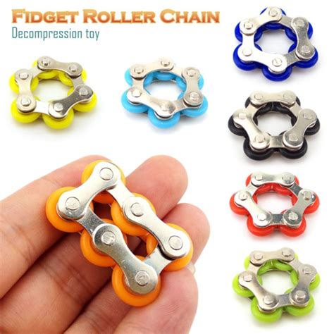 Roller Chain Fidget Toy Stress Reducer Flippy Bike Chain Finger Anti Anxiety Toys For Addadhd