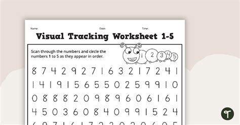 Visual Tracking Letters And Numbers Teach Starter