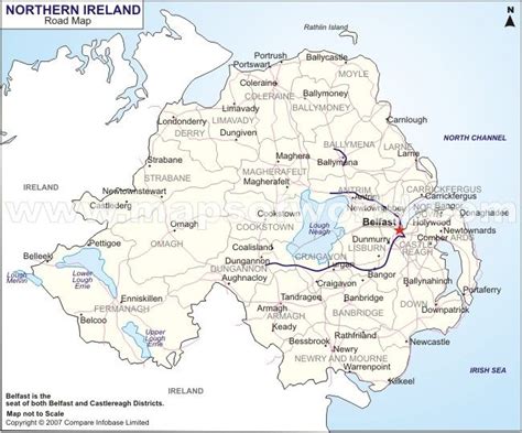 Northern Ireland Road Map