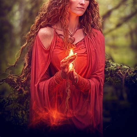 Celtic Pagan Goddess Bridgid Fire Herbal Healing Openart