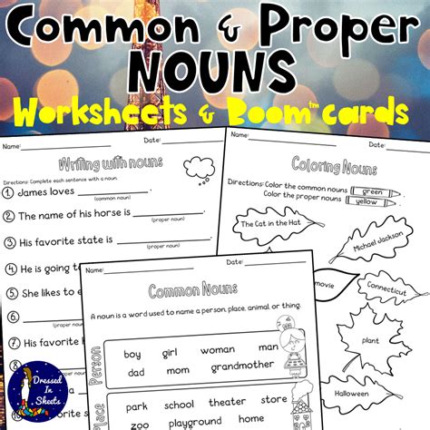 Common And Proper Nouns Worksheets And Boom Cards Made By Teachers Worksheets Library