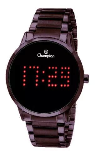 Reloj Pulsera Champion Digital LED De Cuerpo Color Negro Digital Para