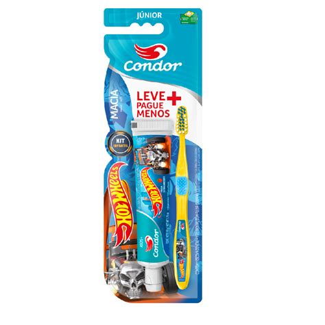 Kit Escova Dental Infantil Macia Gel Dental G Condor J Nior Hot Wheels Shopee Brasil