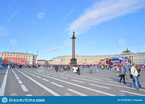 Palace Square On Victory Day Editorial Photo Image Of Flag