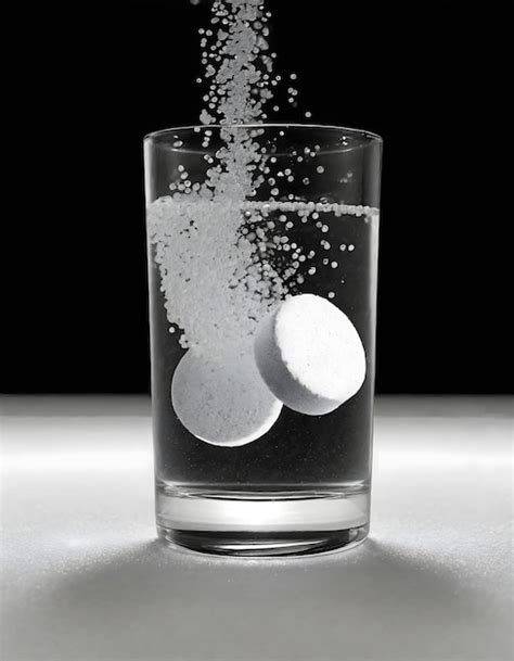 Premium Photo | An image of effervescent tablets dissolving in a glass ...