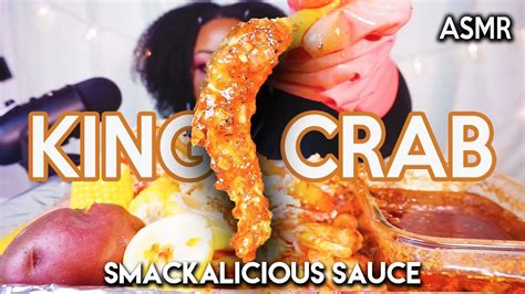 Seafood Boil Mukbang Asmr With Bloves Smackalicious Sauce Covered King