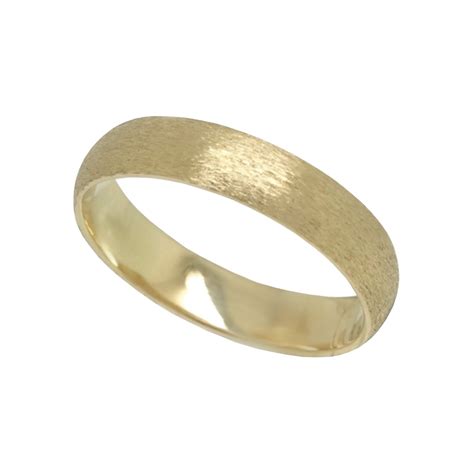 K Gold Wedding Matte Finish Ring Classic Wide Mm Band In K