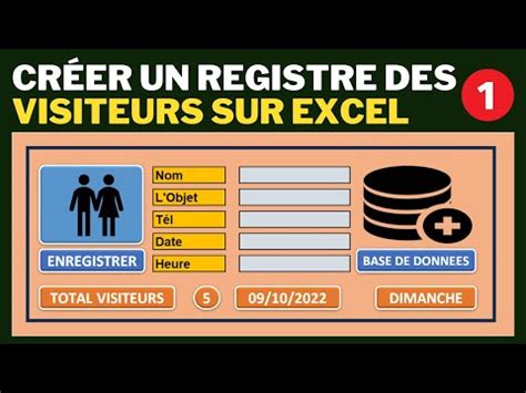 comment créer un registre des visiteurs sur excel Excel visitor