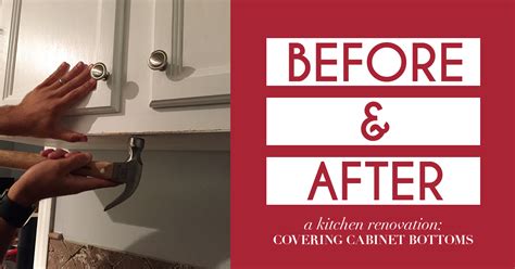 How To Easily Cover Cabinet Bottoms Onegirlmanyideas