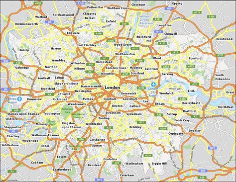 Map Of London England GIS Geography