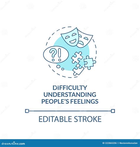 Difficulty Understanding People Feelings Concept Icon Stock Vector