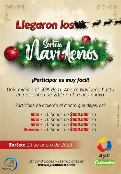 Sorteos Ahorro Navide O Ayc Colanta