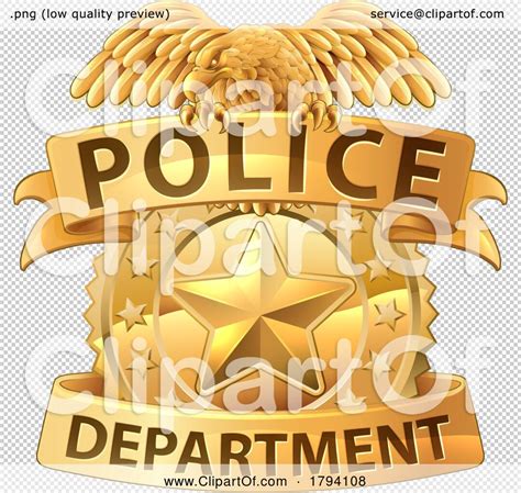 Police Badge Shield Star Sheriff Cop Crest Symbol By