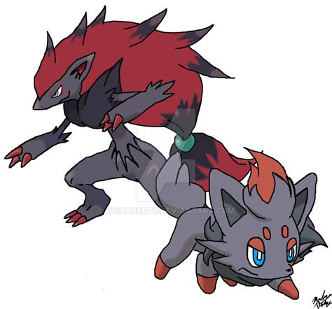 Zorua and Zoroark by WoahBerto on DeviantArt