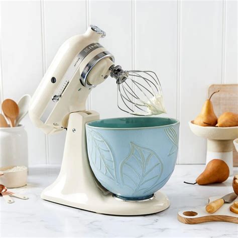 KitchenAid Artisan Ceramic Bowl for Stand Mixer 4.7L Spring Leaf ...