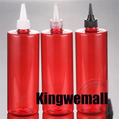 Free Shipping Pcs Lot Wholesale Ml Red Color Round Empty Plastic