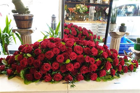 Red Rose Casket Spray Farima Perry Florals Events