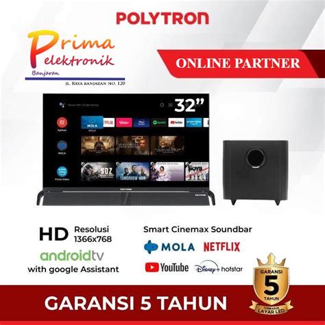 Jual POLYTRON SMART Androidtv With Soundbar 32inch PLD 32BAG9953