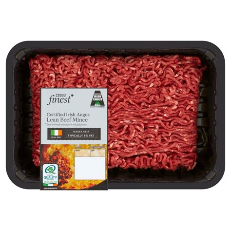 Tesco Finest Irish Angus Lean Beef Mince Fat 755g Tesco Groceries