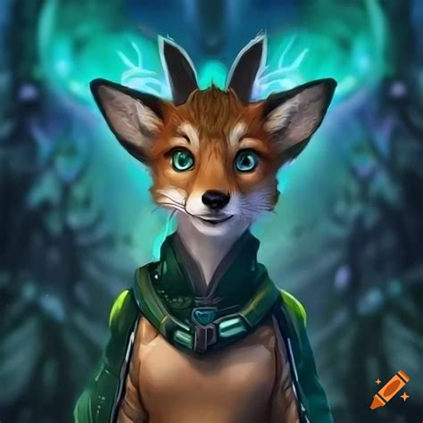 Realistic Fantasy Art Of A Female Deer Fox Hybrid In A Sci Fi Jacket On Craiyon