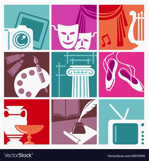 Symbols of arts Royalty Free Vector Image - VectorStock