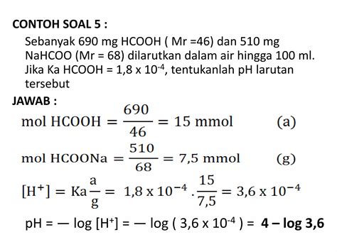 Contoh Soal Larutan Penyangga Ppt