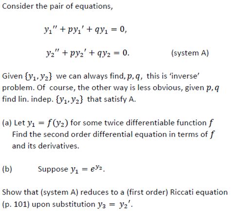 Solved Consider the pair of equations y pyı 9y2 0 Chegg