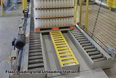 Floor Loading And Unloading Station For Roller Pallet Conveyor