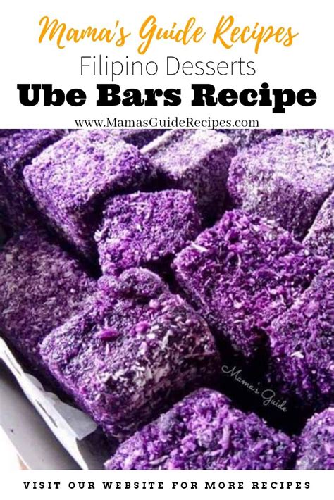 Ube Bars Bars Recipes Dessert Guide Ube